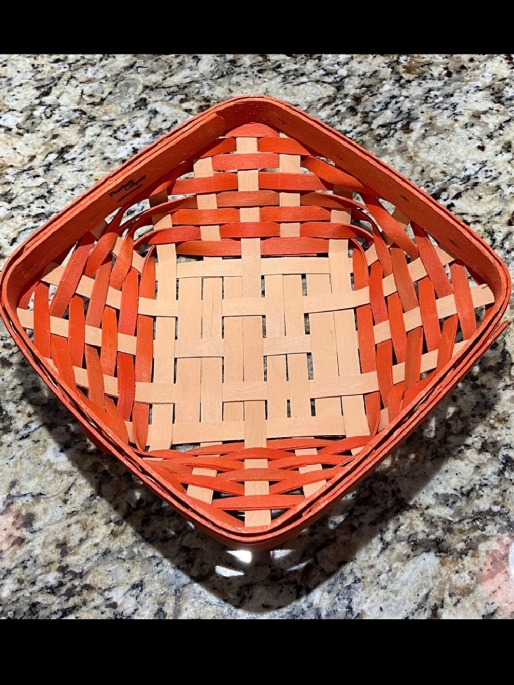 Longaberger Basket signed by renowned weaver Mary Senter, dated 2022